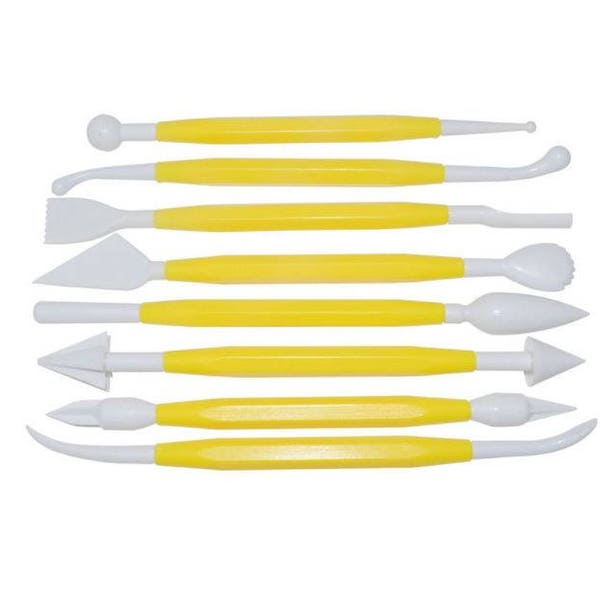 Bakell - Fondant / Gum-paste Molding Sculpting Tools, Set of 8 PC - Baking, Caking and Craft Tools