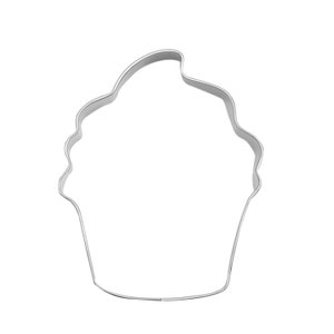 4&quot; Cupcake Shaped Stainless Steel Cookie Cutter | For Fondant, Cookie Dough, Chocolate, Marzipan and even Crafting Clay from Bakell