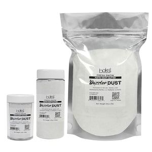 Fresh Snow White Ultrafine Matte Craft Glitter Dazzler Dust | Premium Polyester Non-Toxic | Bakell