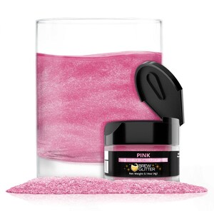 Pink Brew Glitter Jars (4g and 25g Sizes) Edible Drink Glitter for Beer, Cocktails and Beverages