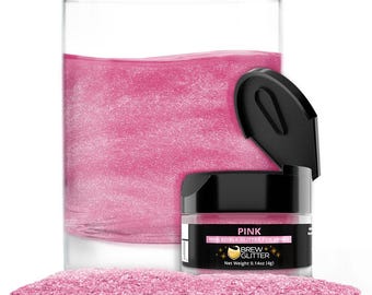 Pink Brew Glitter Jars (4g and 25g Sizes) Edible Drink Glitter for Beer, Cocktails and Beverages