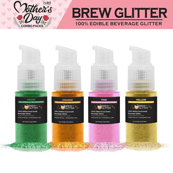 Red Color Changing Drink Glitter, Edible Glitter Spray for Drinks,  Beverages, Foods. FDA Compliant (4 Gram Pump)