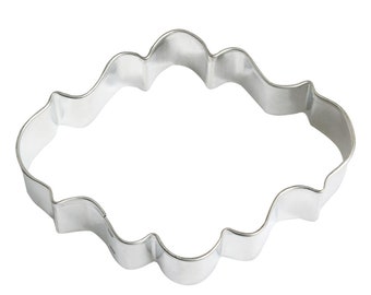 4" Oval Frame Stainless Steel Cookie Cutter | For Fondant, Cookie Dough, Chocolate, Marzipan and even Crafting Clay from Bakell