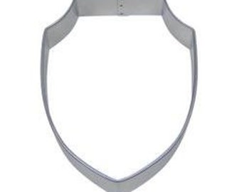 4"  Plaque Stainless Steel Shield Cookie Cutter | For Fondant, Cookie Dough, Chocolate, Marzipan and even Crafting Clay from Bakell