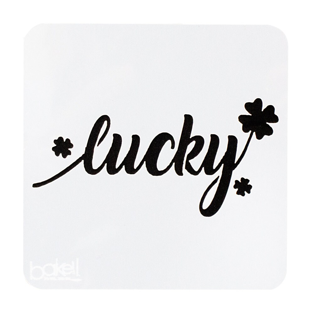 Lucky Text Stencil Herramientas de hornear caking y | Etsy