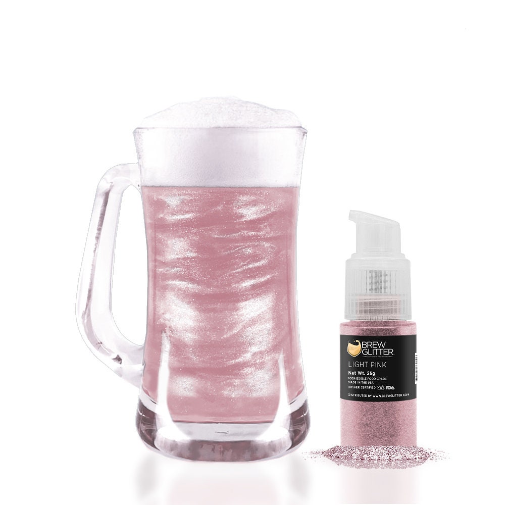 BREW GLITTER Light Pink Edible Glitter For Drinks, Cocktails, Beer, Drink  Garnish & Beverages | 4 Gram | KOSHER Certified | 100% Edible & Food Grade  