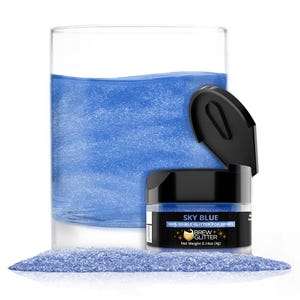 Sky Blue Brew Glitter Jars (4g and 25g Sizes) Edible Drink Glitter for Beer, Cocktails and Beverages