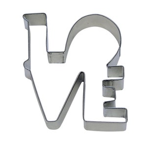 LOVE Stainless Steel Cookie Cutter | For Fondant, Cookie Dough, Chocolate, Marzipan and even Crafting Clay from Bakell