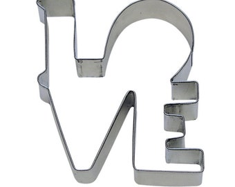 LOVE Stainless Steel Cookie Cutter | For Fondant, Cookie Dough, Chocolate, Marzipan and even Crafting Clay from Bakell