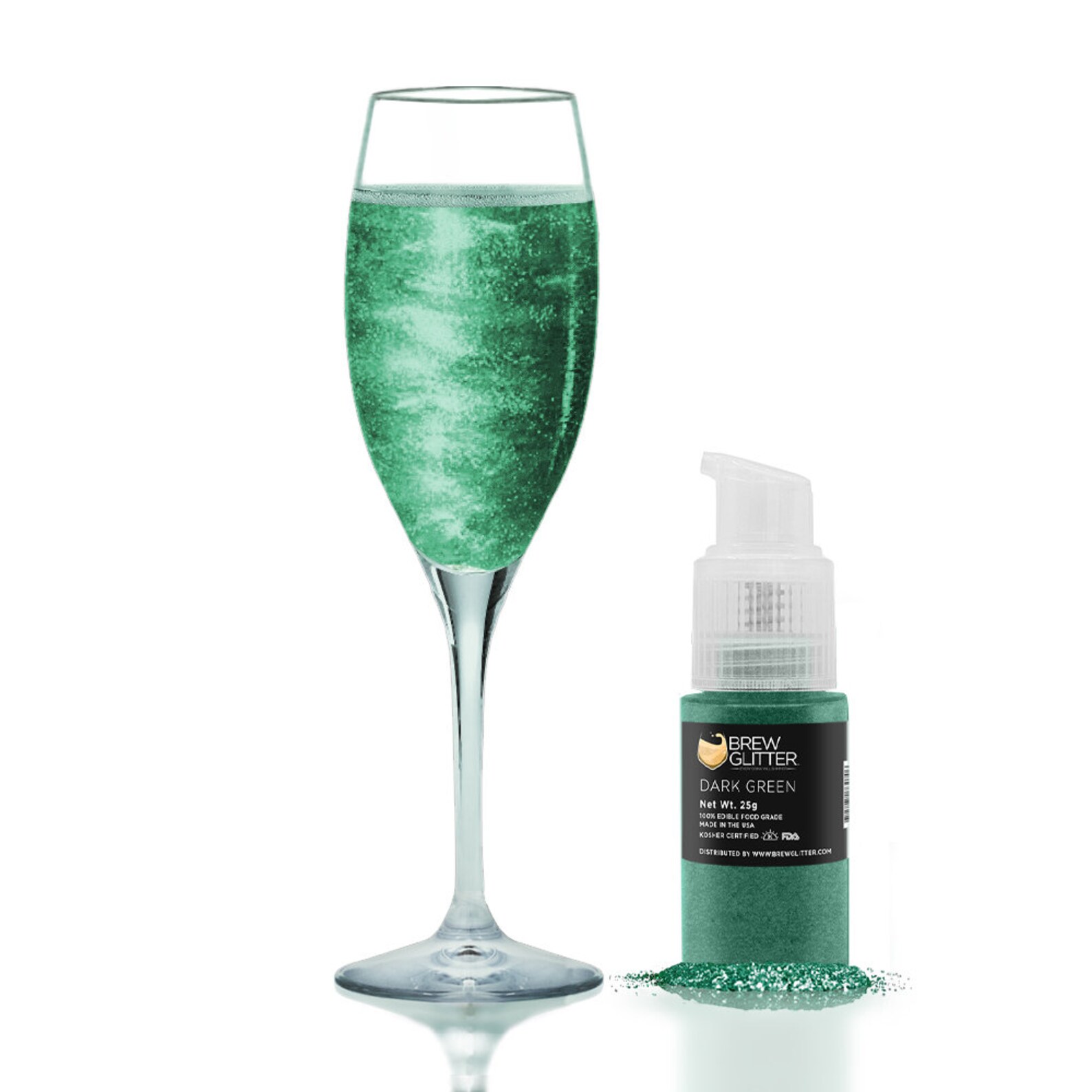 Dark Green Edible Glitter Spray Pump for Drinks Etsy