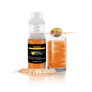 Orange Brew Glitter Spray Pumps (4g & 25g Sizes) Edible Drink Glitter for Beer, Beverages and Cocktails