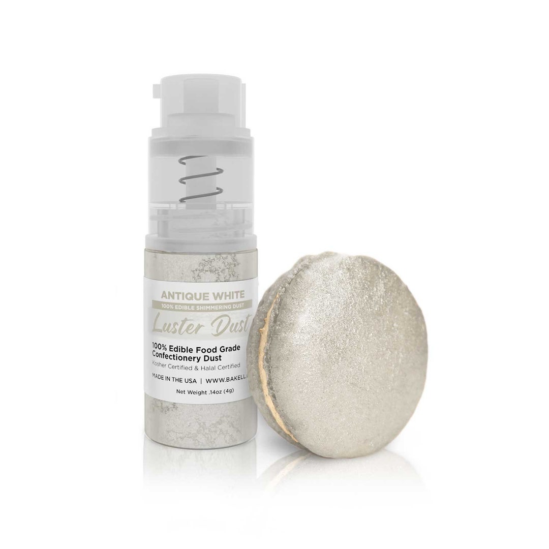 White Luster Antique White Luster Dust and Paint (4 Gram Pump) Edible Glitter Dust ...