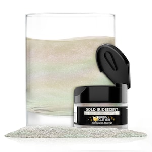 Gold Iridescent Brew Glitter Jars (4g and 25g Sizes) Edible Drink Glitter for Beer, Cocktails and Beverages