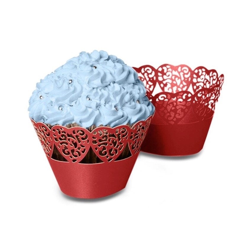 Red Mini Cupcake Liners  Red Midi Baking Cups, Greaseproof Wrappers Bulk -  Sweets & Treats™