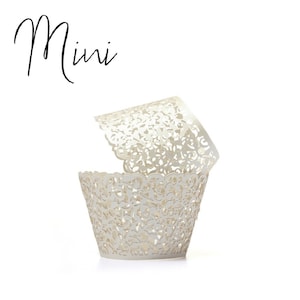 Bakell - MINI Size, 25 PC Vine - Pearl - Lace Cupcake Liners / wrappers - Cupcake Liners ®