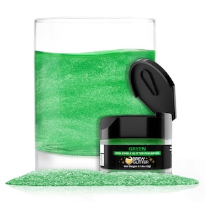 Green Brew Glitter Jars (4g and 25g Sizes) Edible Drink Glitter for Beer, Cocktails and Beverages