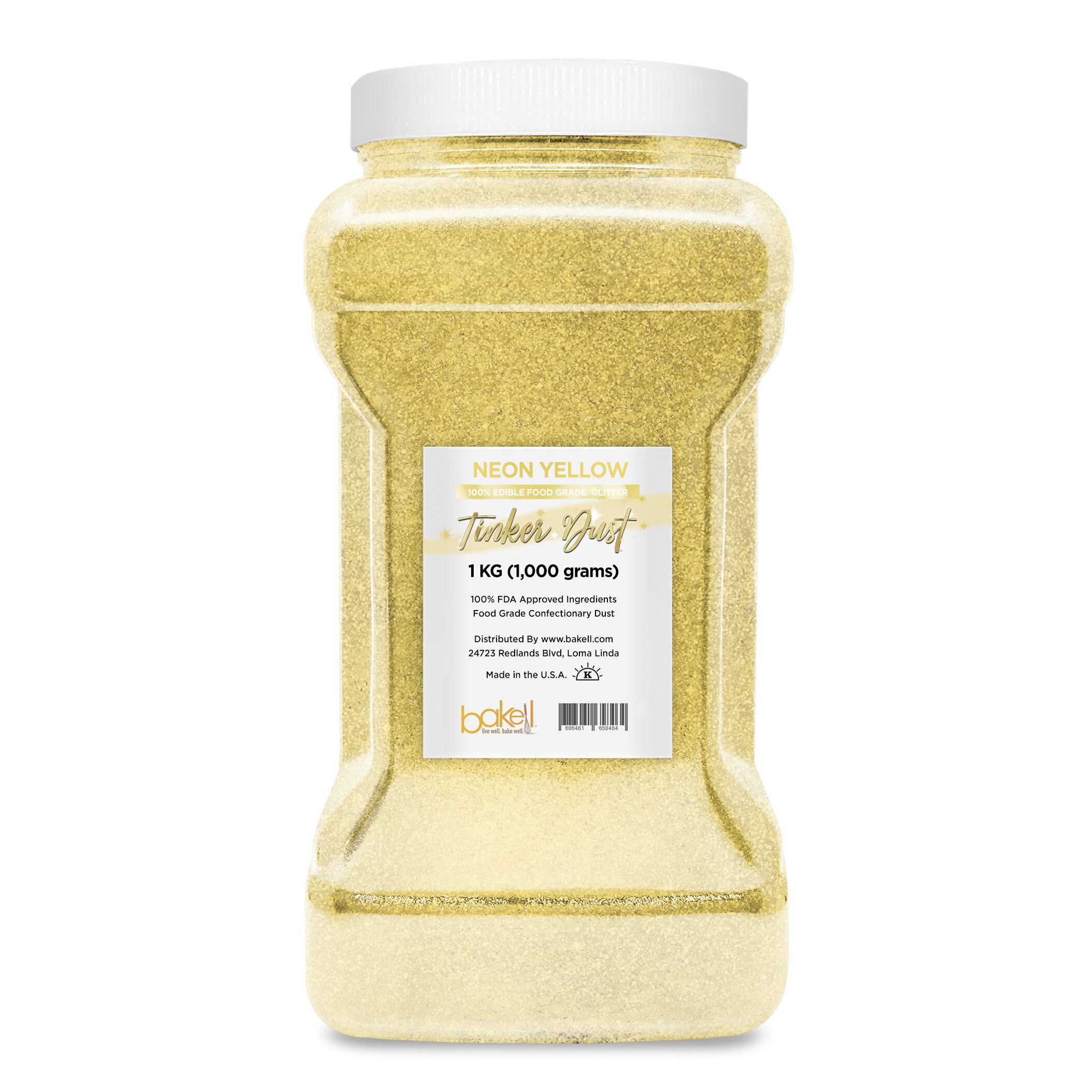 Yellow Brew Glitter , Bulk Size | Beverage & Beer Glitters from Bakell 1kg