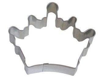 3.5" Queens Crown Stainless Steel Cookie Cutter | For Fondant, Cookie Dough, Chocolate, Marzipan and even Crafting Clay from Bakell