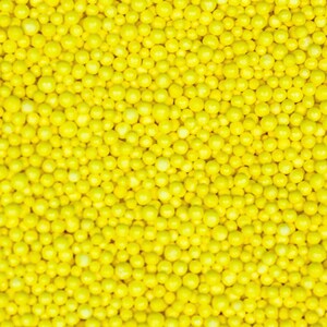 Yellow Edible Mini Beads Sprinkles (1/2 cup and 1lb Sizes) Candy Decor for Baking, Ice Cream & Decorating by Krazy Sprinkles