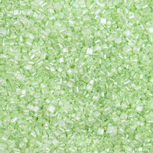 Mint Green Pearl Sugar Sand (1/2 cup and 1lb Sizes) For Cake Decorating, Cupcakes and Ice Cream by Krazy Sprinkles