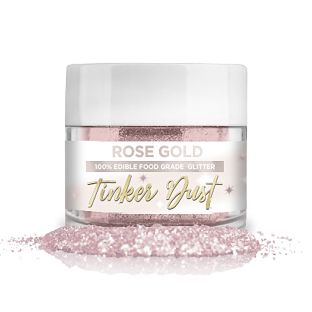 Rose Gold Tinker Dust Edible Glitter | Bakell® Food Grade Gourmet Des…