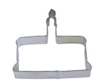 4" Cake and Candle Stainless Steel Cookie Cutter | For Fondant, Cookie Dough, Chocolate, Marzipan and even Crafting Clay from Bakell