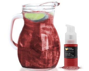 Buy Maroon Red Edible Glitter Mini Spray Pump for Drinks, $$8.24 USD