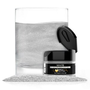 White Brew Glitter Jars (4g and 25g Sizes) Edible Drink Glitter for Beer, Cocktails and Beverages