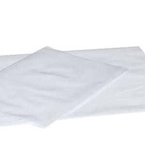 May include: Two white cotton pillowcases, one folded on top of the other.