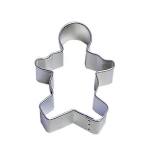 3" Gingerbread Boy Stainless Steel Cookie Cutter | For Fondant, Cookie Dough, Chocolate, Marzipan and even Crafting Clay from Bakell