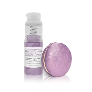 Lavender Purple Luster Dust and Paint (4 Gram Pump) Edible Glitter Dust for Cake Decorating, Cupcakes, Cookies and Candy by Bakell