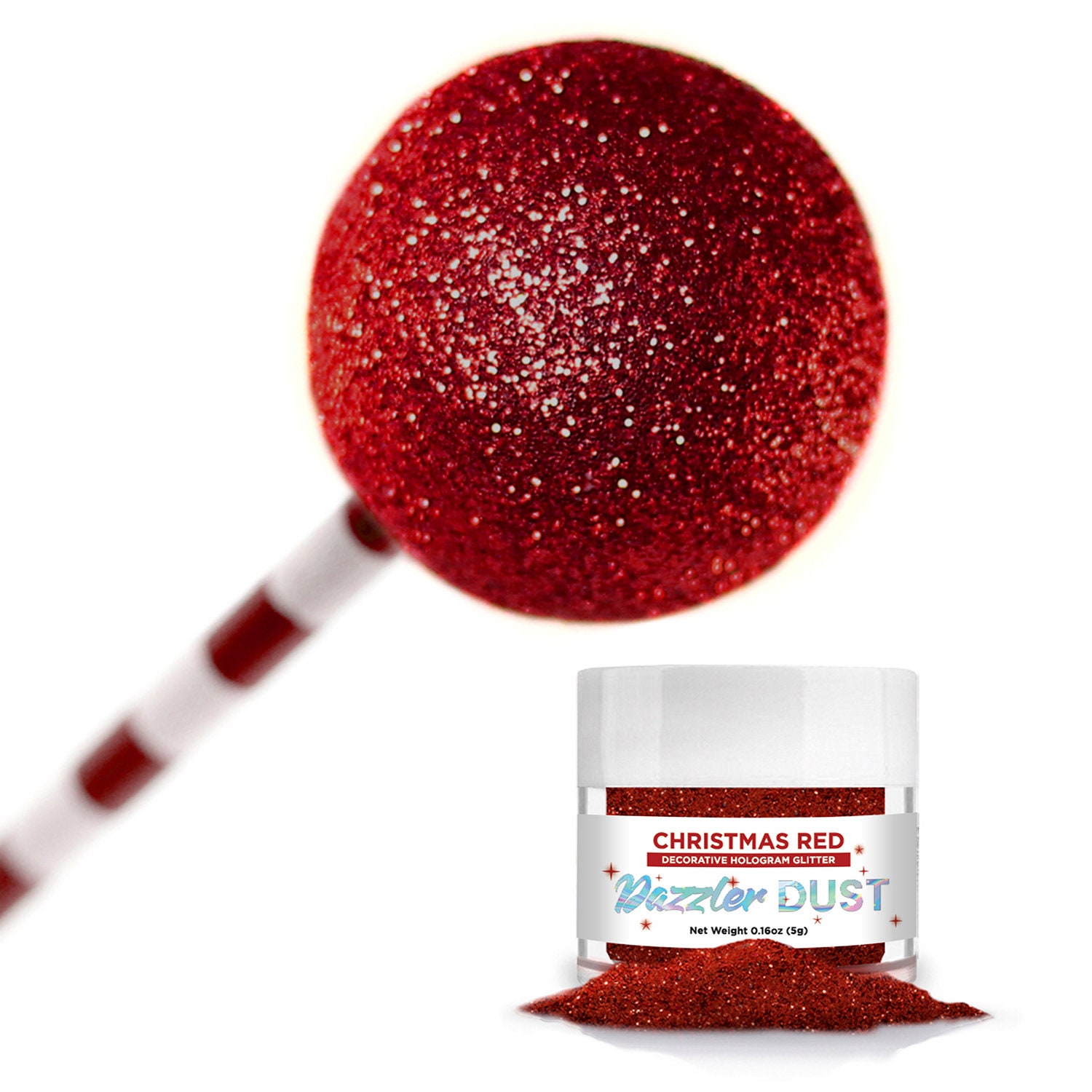 Edible Glitter in Christmas Red / Sprinklify