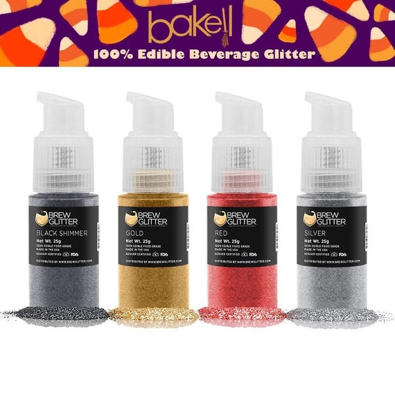 Halloween Edible Drink Glitter Spray Pump Combo Pack B 4 PC SET Edible  Glitter Set Cocktail Glitter Kit 