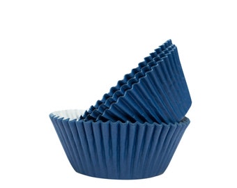 Solid Navy Blue Cupcake Liners / Wrappers  | 25 PC Set | Grease Proof Cake Liners & Wrapper Cupcake - Baking, Caking and Craft Tools