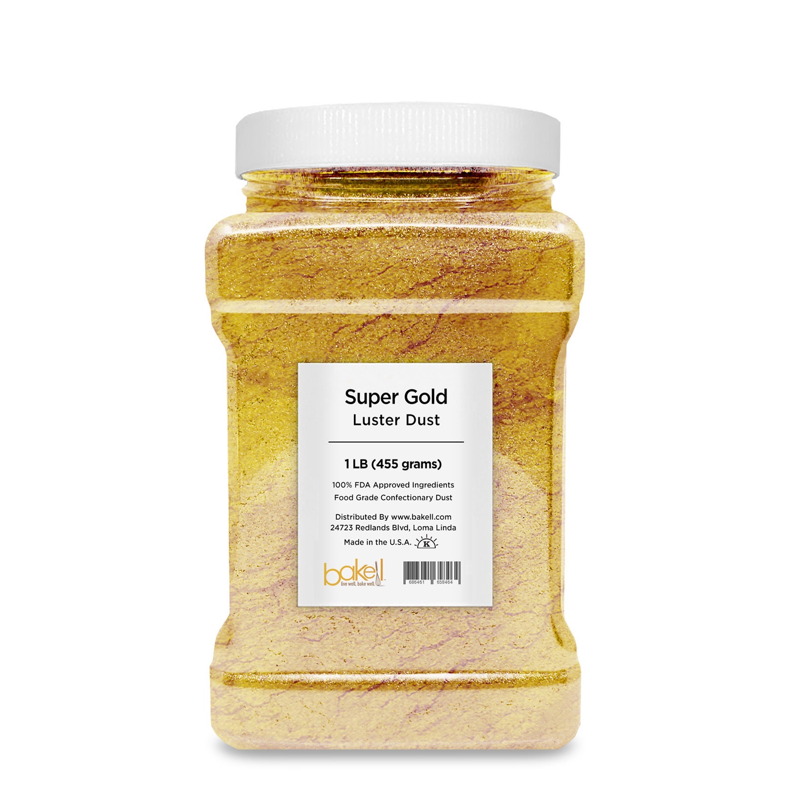 Bakell Super Gold Luster Dust 4 Gram Jar