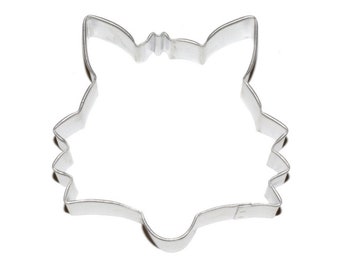3.5" Fox Face Stainless Steel Cookie Cutter | For Fondant, Cookie Dough, Chocolate, Marzipan and even Crafting Clay from Bakell