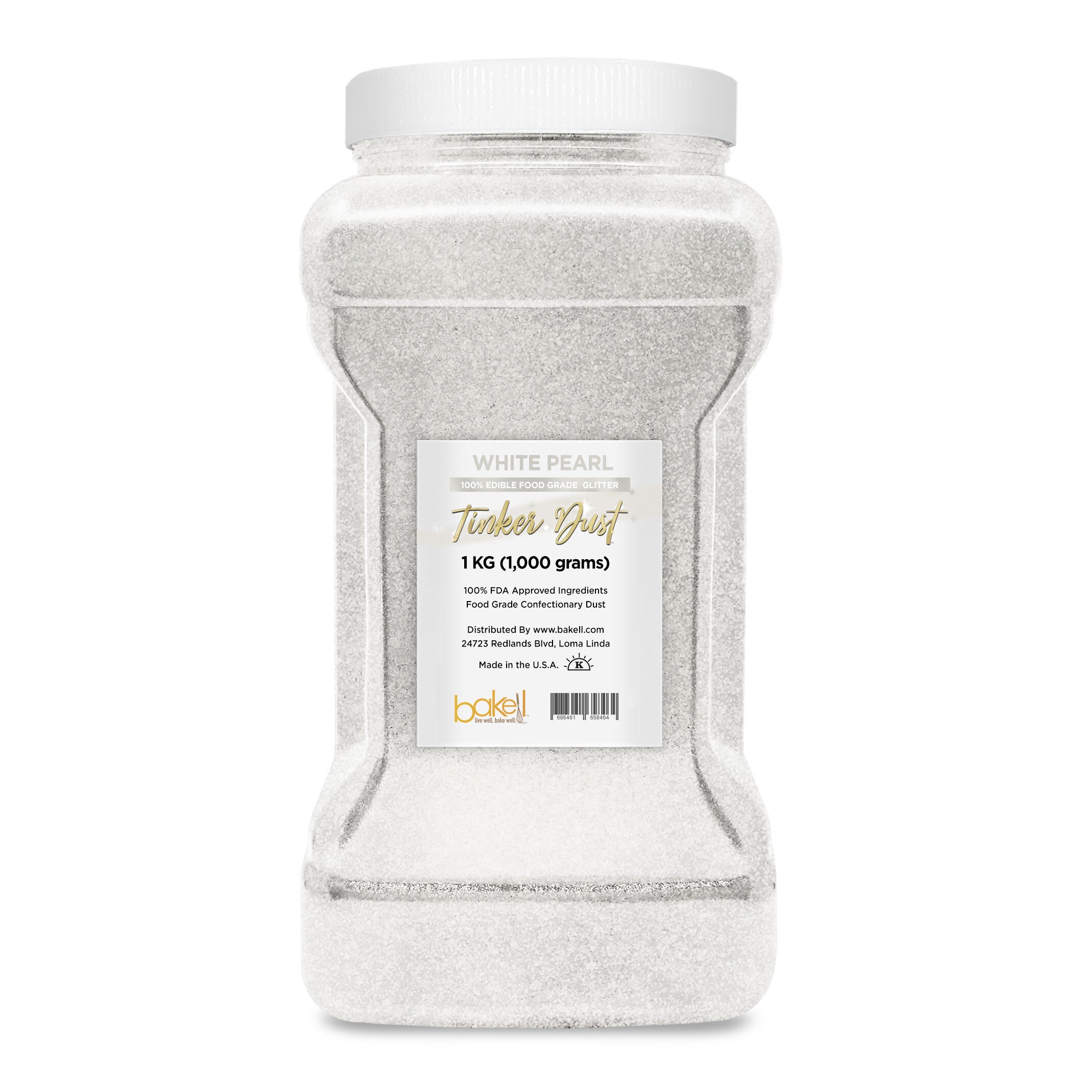 White Pearl Edible Glitter, Tinker Dust® 5 Grams