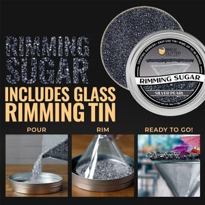 Silver Pearl Drink Rimming Sugar (4oz & 1lb Bulk Sizes) | Sugar for Garnishing Cocktails, Beverages and Soft Drinks by Brew Glitter image 3