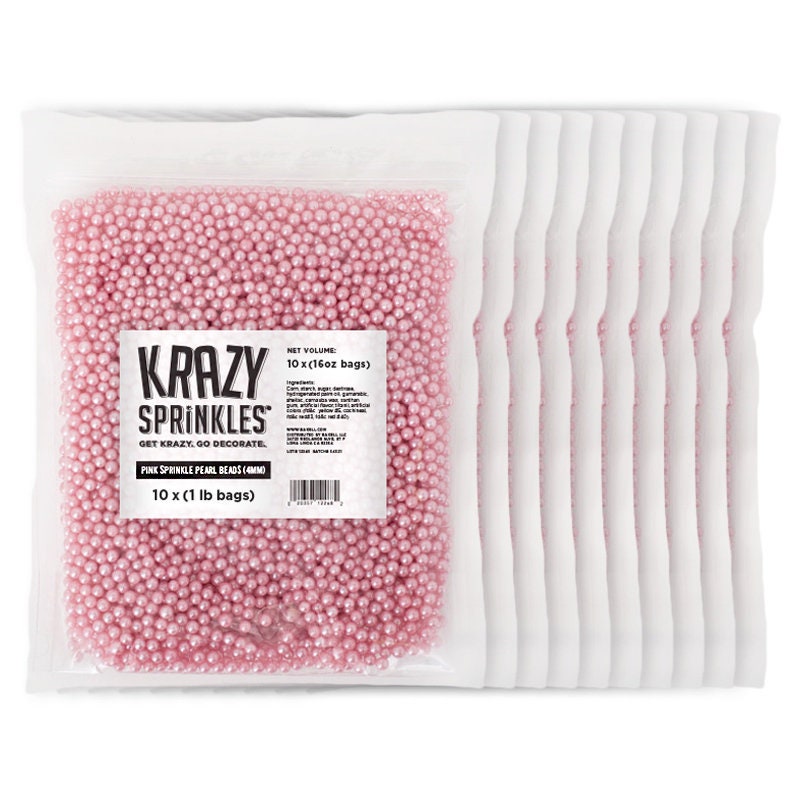 Pink Pearl 4mm Bead Sprinkles candy sprinkles Ice cream Etsy