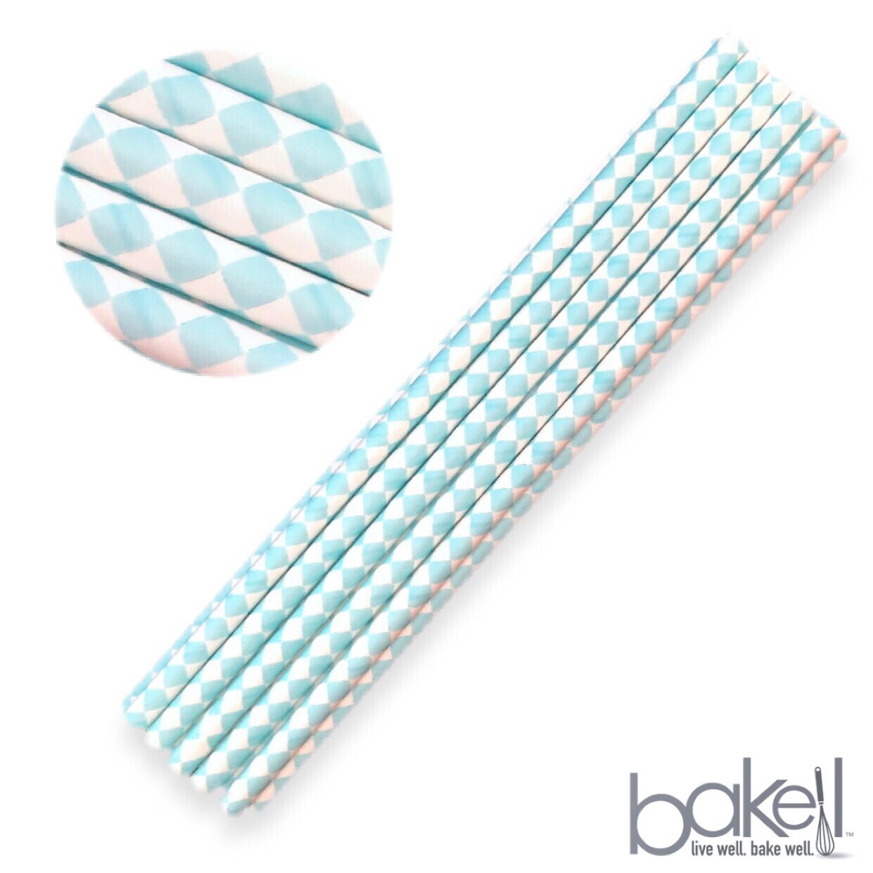 12 PC Red White and Blue Star Pattern Cake Pop StrawsBakell® 12 PC Red White and Blue Star Pattern Cake Pop StrawsBakell®
