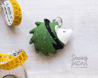 Hedgehog Keychain, Pincushion - Digital Sewing Pattern - PDF