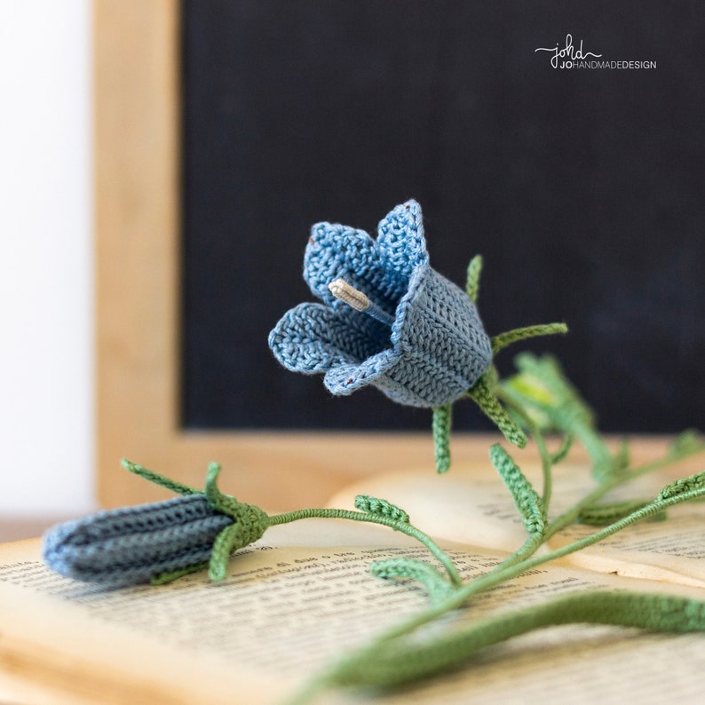 Bluebell PDF Crochet Pattern Stem of Crochet Bellflowers, DIY Flowers image 7