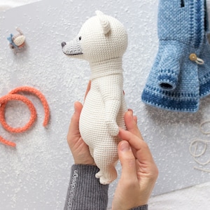 PATTERN Elia the polar bear and Gin the robin amigurumi digital crochet pattern PDF file imagem 4