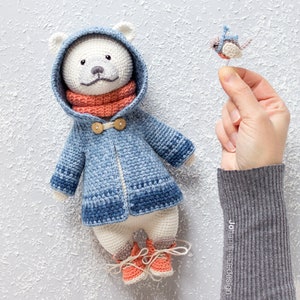 PATTERN Elia the polar bear and Gin the robin amigurumi digital crochet pattern PDF file image 8