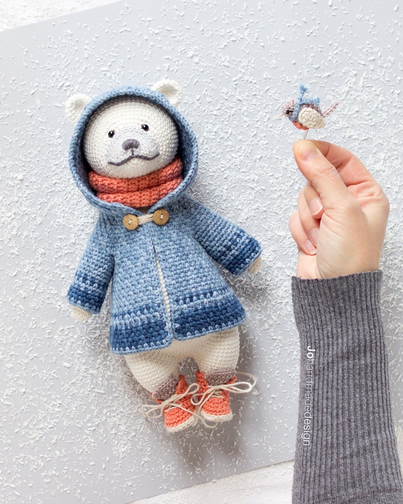 PATTERN Elia the polar bear and Gin the robin amigurumi digital crochet pattern PDF file image 8