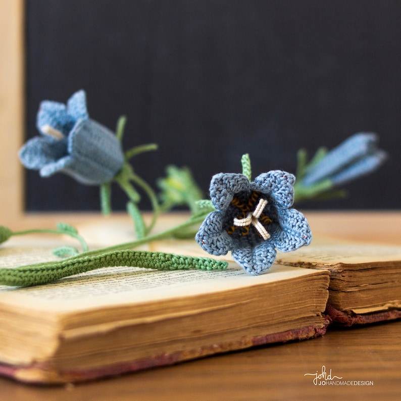 Bluebell PDF Crochet Pattern Stem of Crochet Bellflowers, DIY Flowers image 5