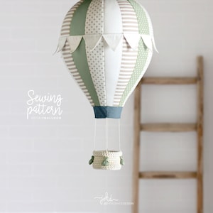 B2 - Hot Air Balloon with Flags, Crochet Basket and Weight Bags - PDF Sewing Pattern