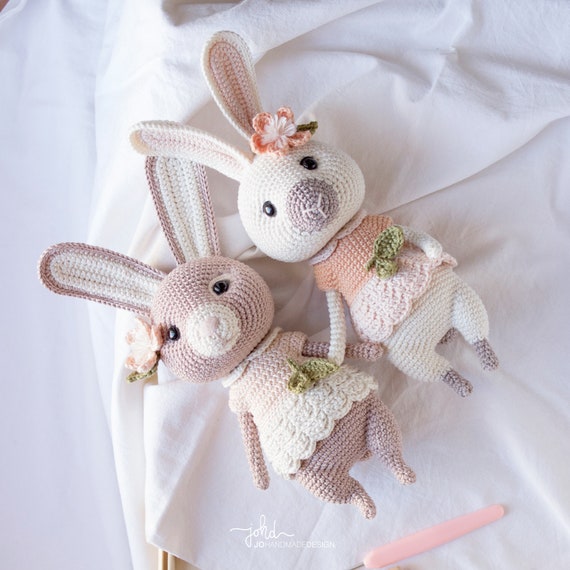 AMIGURUMI BUNNIES - Peach & Coco - Digital Crochet Pattern - PDF