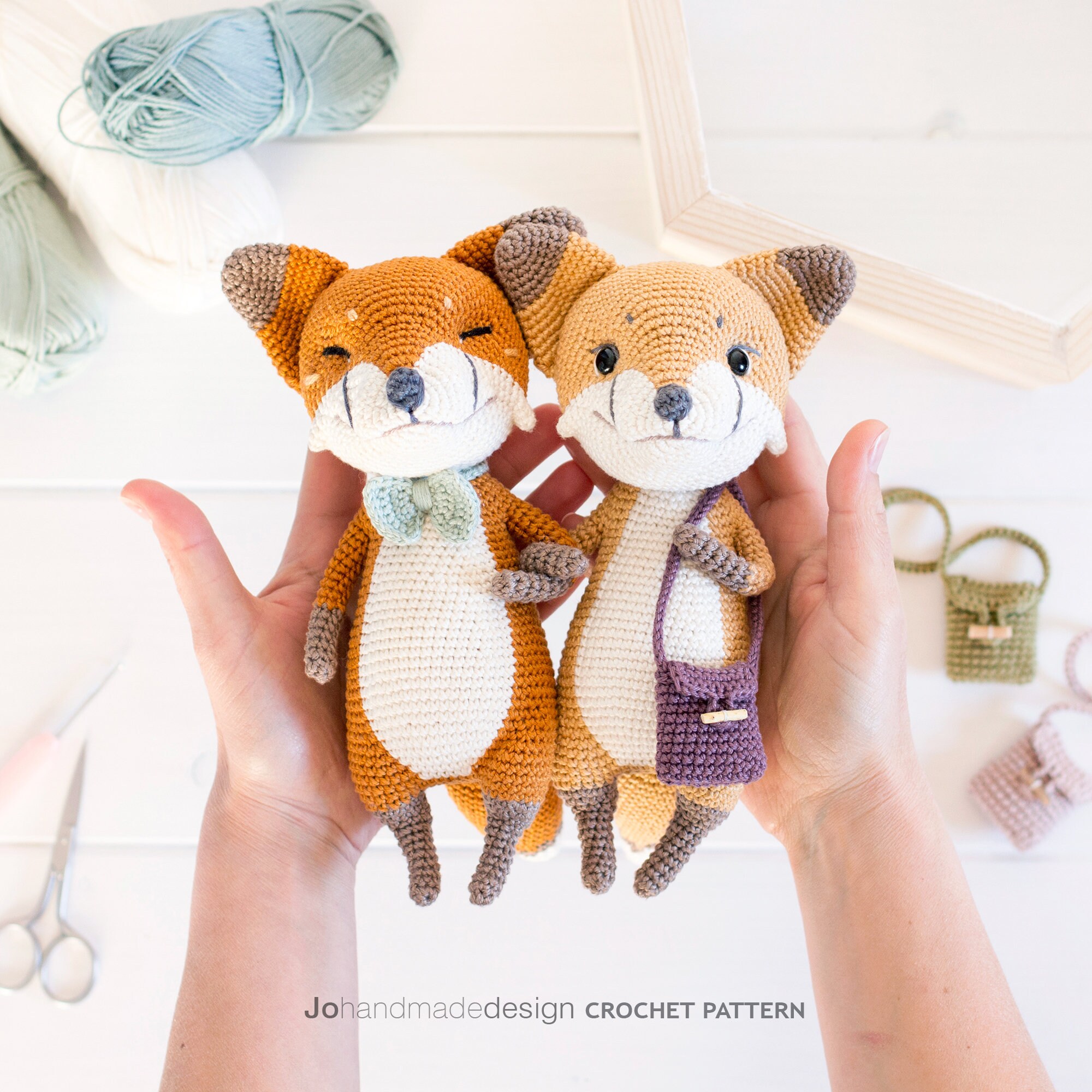 AMIGURUMI FOX - digital crochet pattern - PDF file