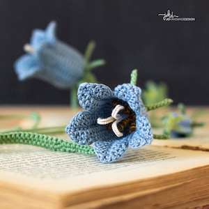 Bluebell PDF Crochet Pattern Stem of Crochet Bellflowers, DIY Flowers image 6